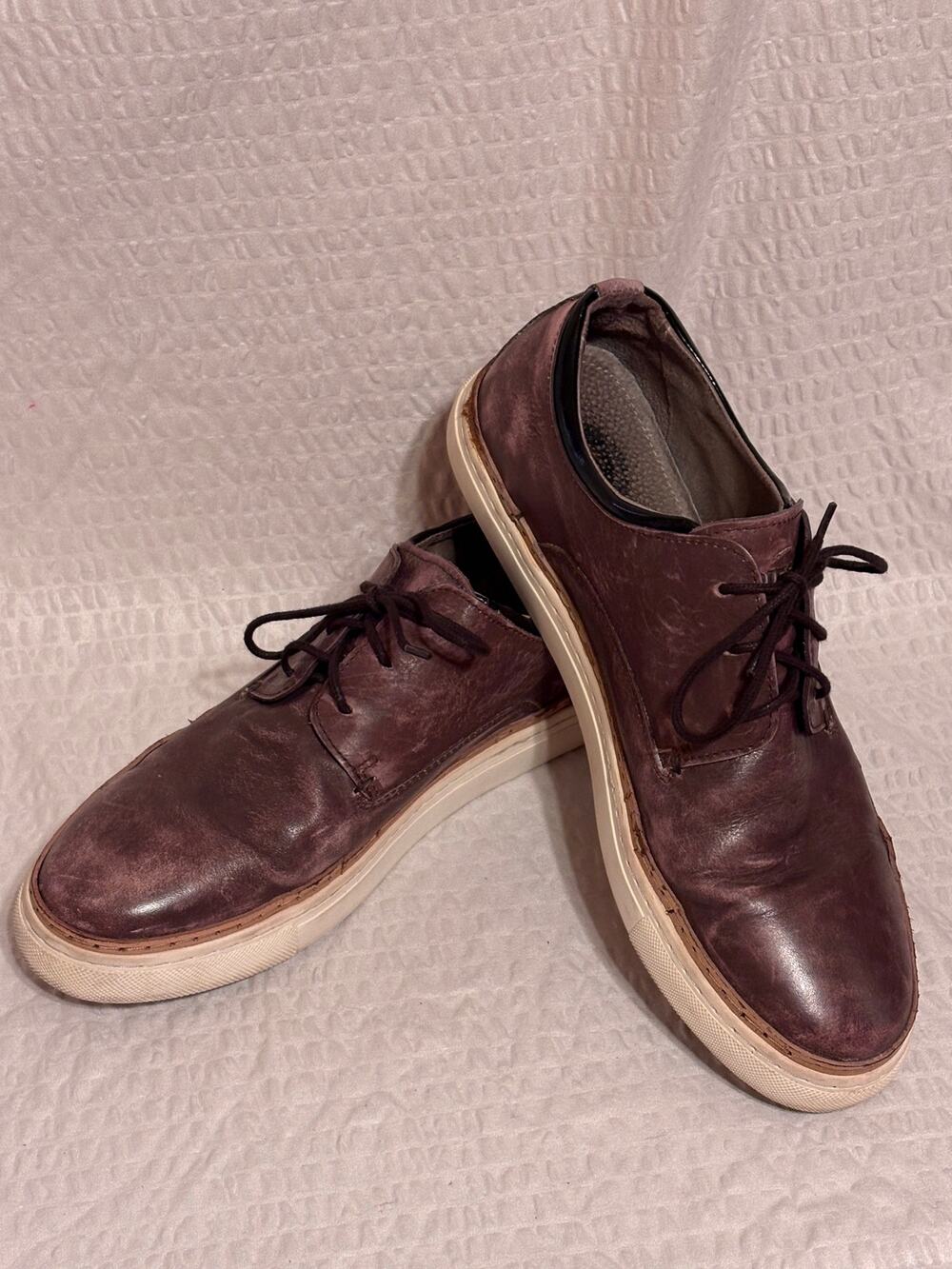 Diesel Distressed Purple Leather Derby Sneakers Men’s Size 43 US 10